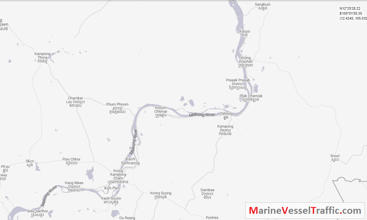 Live Marine Traffic, Density Map and Current Position of ships in LANCANG MEKONG RIVER